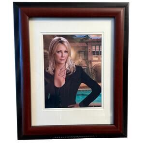 Heather Locklear Autograph Actor Melrose Place Dynasty Soap Framed Photo 14x17